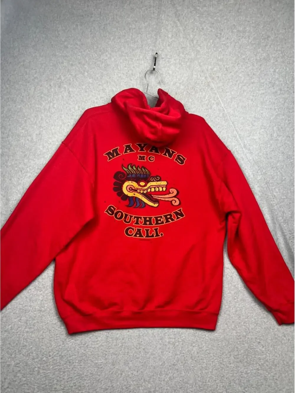 Sons of Anarchy Mayans Motocycle Pullover Sweater L Santo Padre Southern Cali